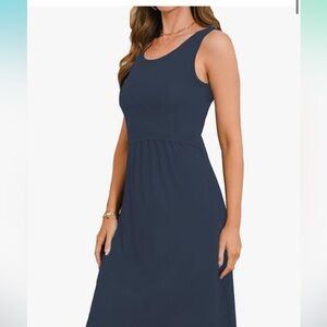 Navy blue/gray nursing dress. Perfect for summer.